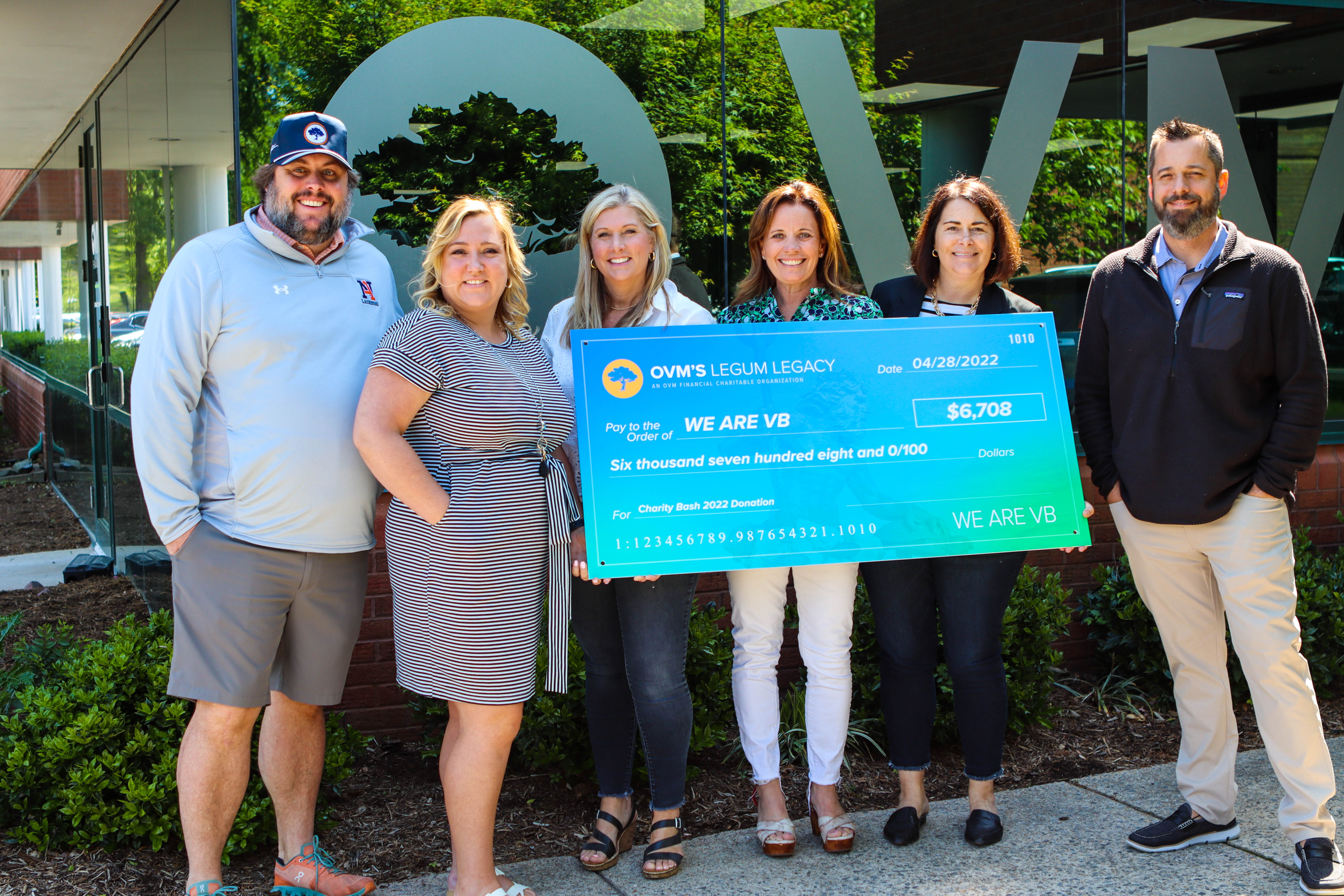 WE ARE VB Charity Bash Check Presentation